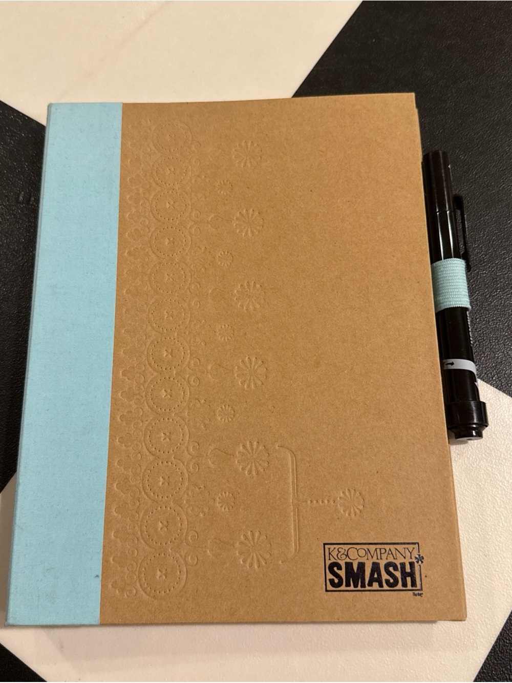 K & Company SMASH blue retro scrapbook journal